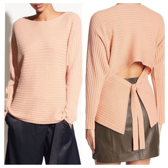 Vince. Dolman Tie Back Cashmere Blend Sweater - Picture 1 of 9